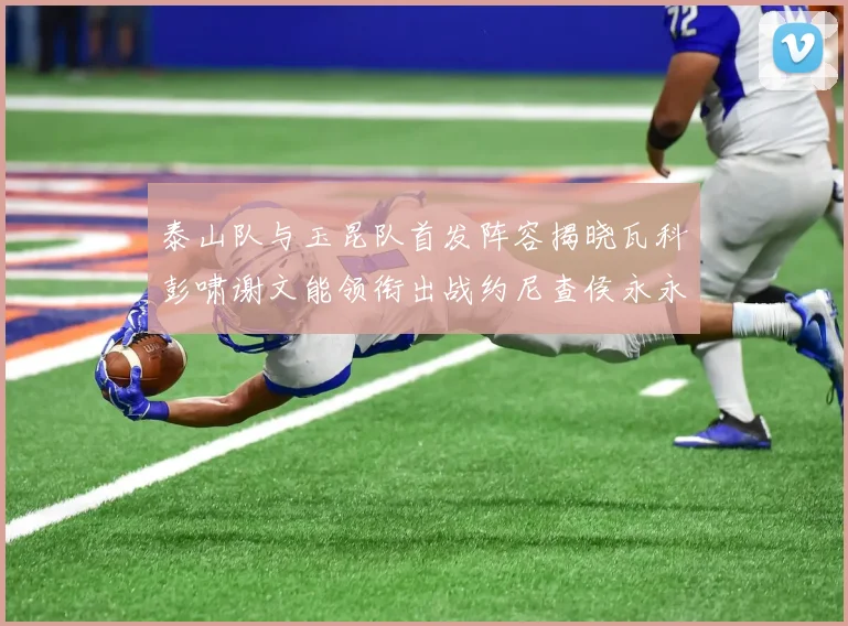 泰山队与玉昆队首发阵容揭晓瓦科彭啸谢文能领衔出战约尼查侯永永参赛